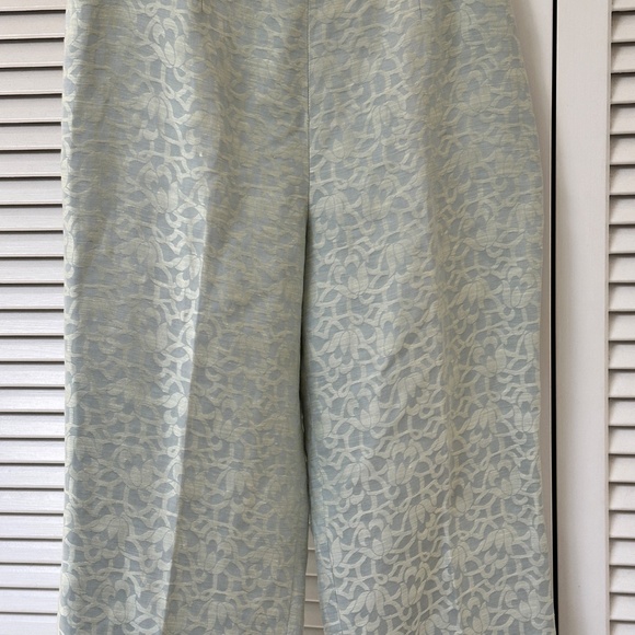 Sigrid Olsen Silk Linen Blend Pants Fully Lined Floral Pattern - Picture 3 of 15